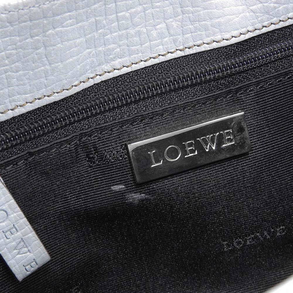 LOEWE hobo one shoulder bag suede leather light blue bicolor - Picture 10 of 10